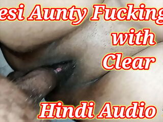 Desi Aunty Shacking more close to Visible Hindi Audio